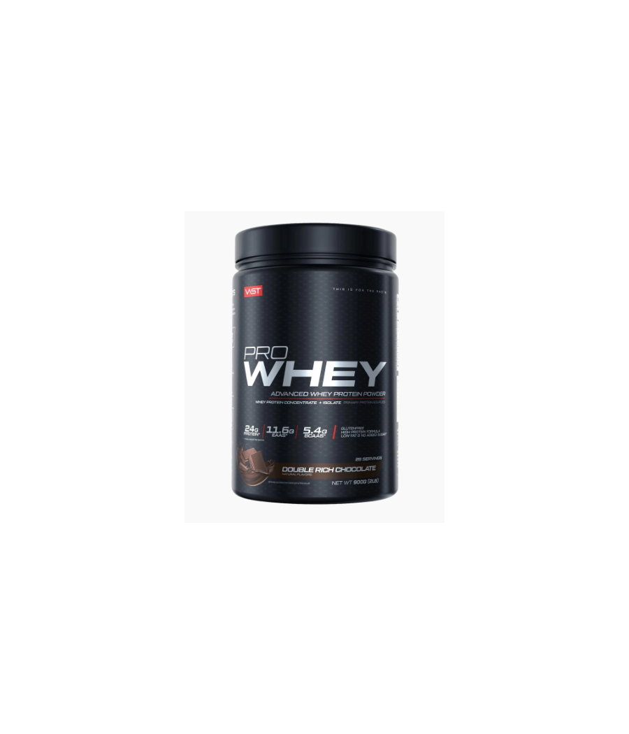 VAST PRO WHEY  DOUBLE RICH CHOCOLATE 900g – низкокалорийный продукт от VAST, купить в Bombbar