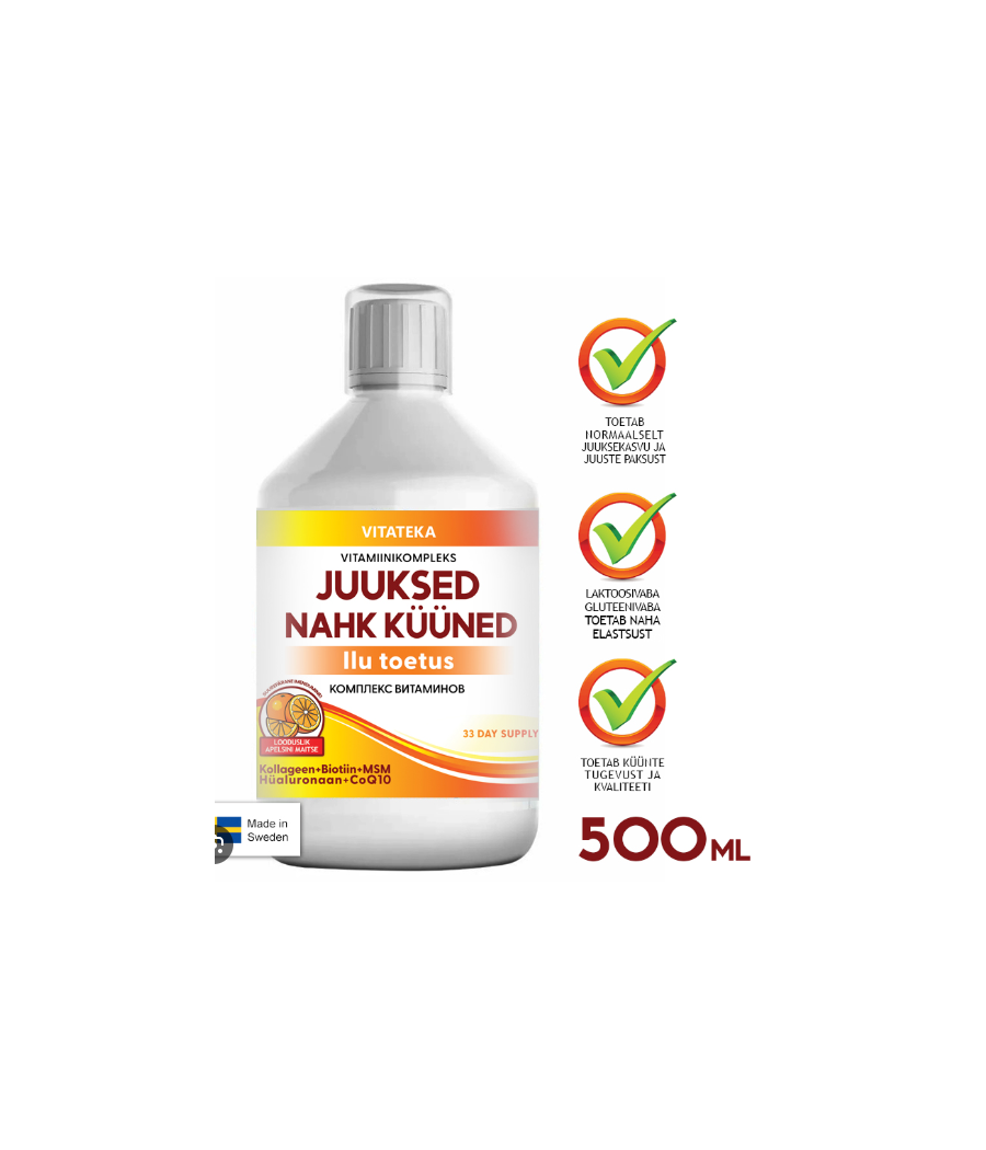 Votaminiinikompleks "Juuksed Nahk Küüned" 500 ml  - VITATEKA – низкокалорийный продукт от VITATEKA, купить в Bombbar