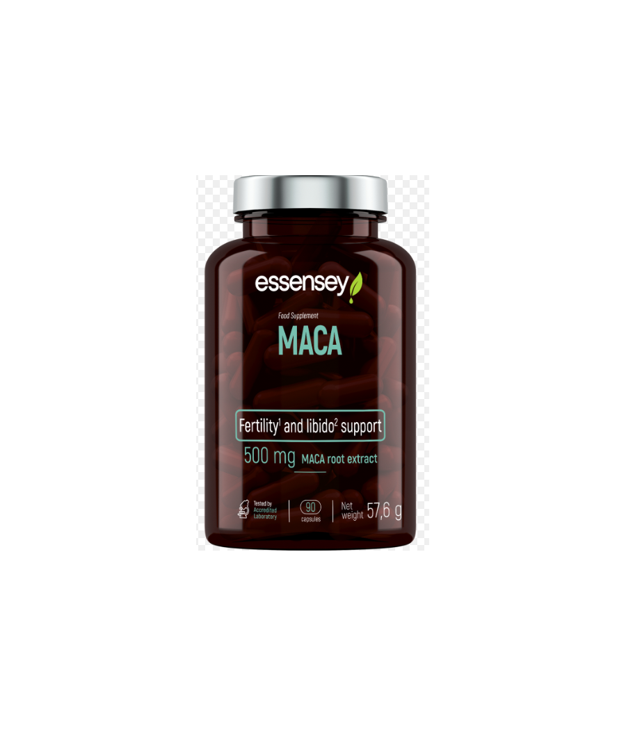 Maca 500 mg "ESSENSEY", 90 kapslit – madala kalorsusega toode firmalt Essensey, osta Bombbar-ist