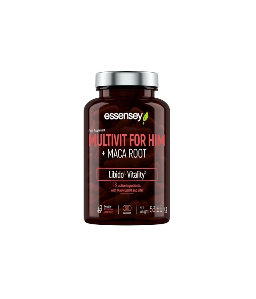 ESSENSEY MULTIVIT FOR HIM + MACA ROOT 90cap EN_DE – низкокалорийный продукт от Essensey, купить в Bombbar