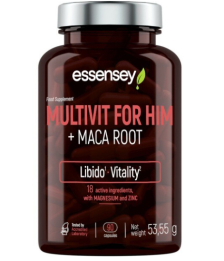 Multivitamiinid meestele + maka juur "ESSENSEY", 90 kapslit