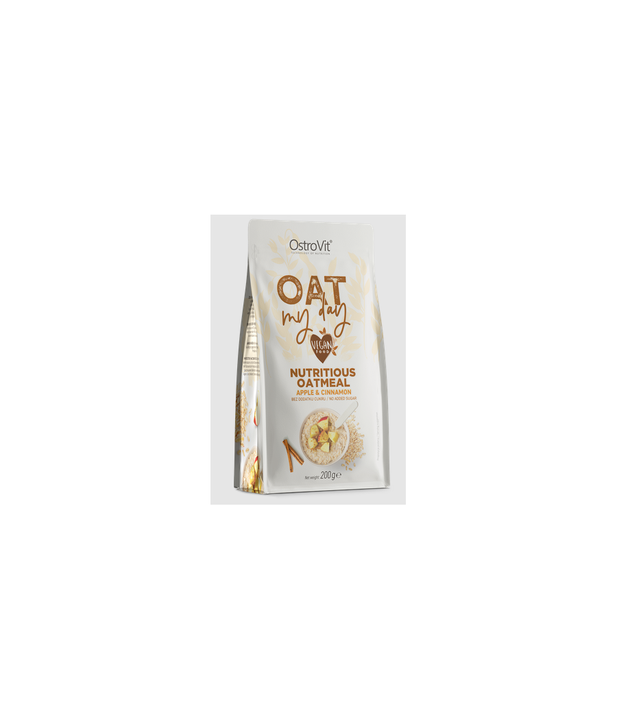 OstroVit Oat My Day 200 g apple cinnamon – низкокалорийный продукт от Ostrovit, купить в Bombbar