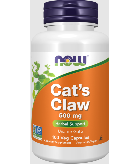 NOW Cat's Claw, 500mg - 100 веган капсул