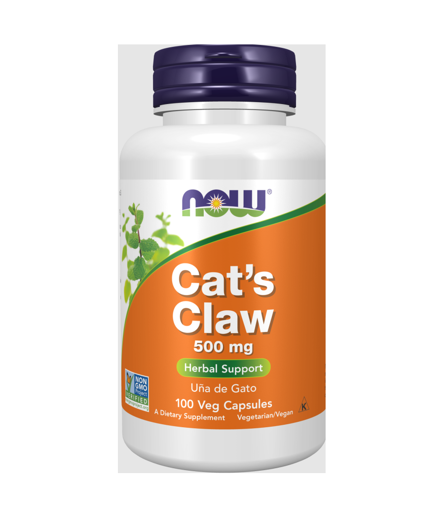 NOW Cat's Claw, 500mg - 100 веган капсул – низкокалорийный продукт от NOW, купить в Bombbar