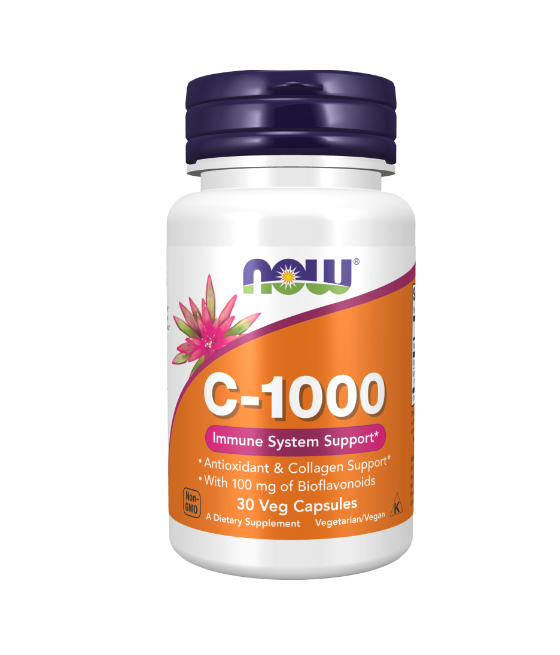 NOW Vitamin C-1000 with 100mg Bioflavonoids - 100 веган капсул