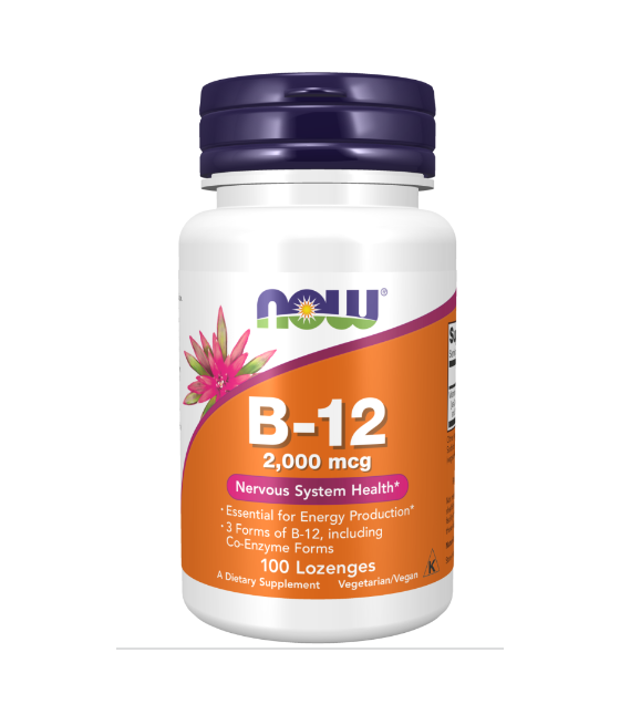 Vitamiin B-12, 2000 mcg "Now Foods",100 pastilli