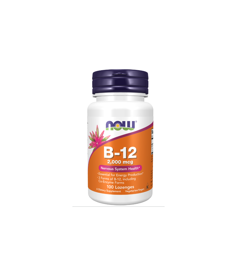 NOW Foods	 Vitamin B-12, 2000mcg - 100 lozenges – низкокалорийный продукт от NOW, купить в Bombbar