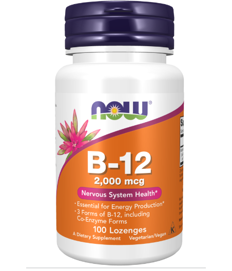 NOW Foods	 Vitamin B-12, 2000mcg - 100 lozenges