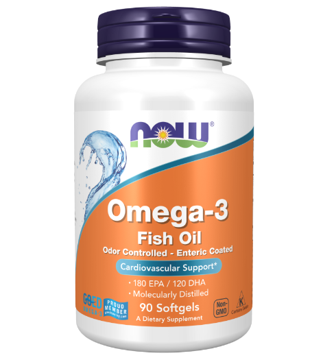 NOW Foods	 Omega-3 Enteric Coated - 90 softgels