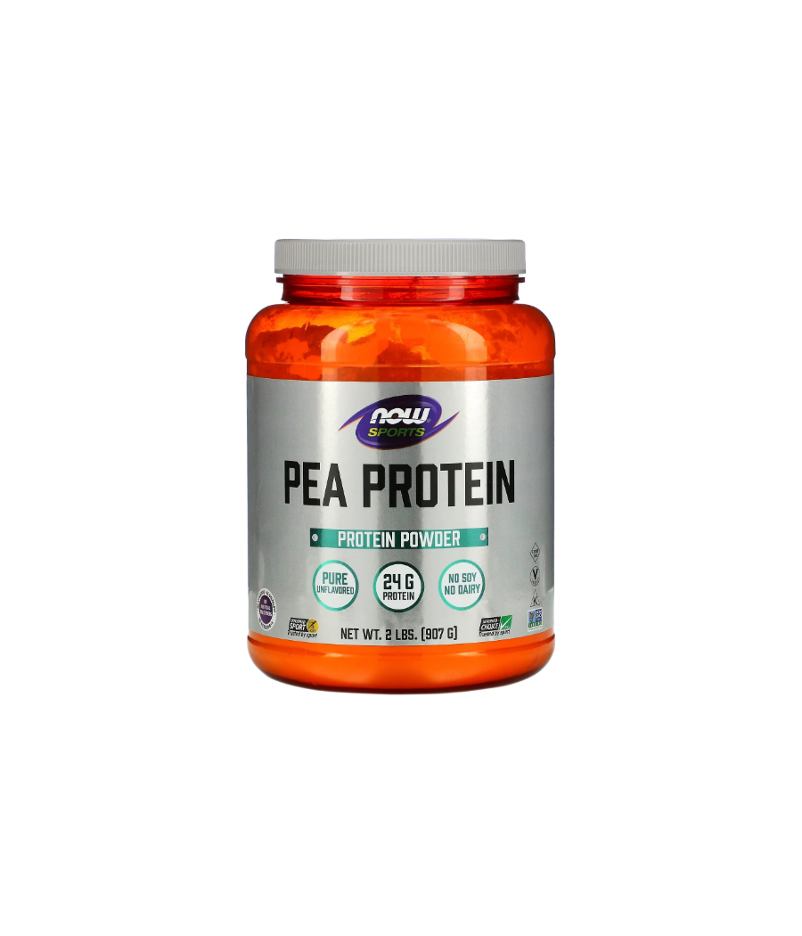 NOW Pea Protein, Unflavored - 907 g – low-calorie product from NOW, buy in Bombbar