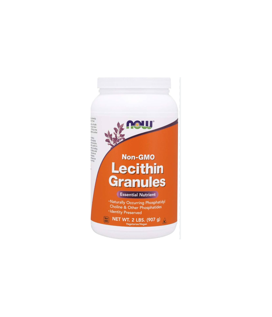 NOW Foods	 Lecithin Granules Non-GMO - 907 grams – низкокалорийный продукт от NOW, купить в Bombbar