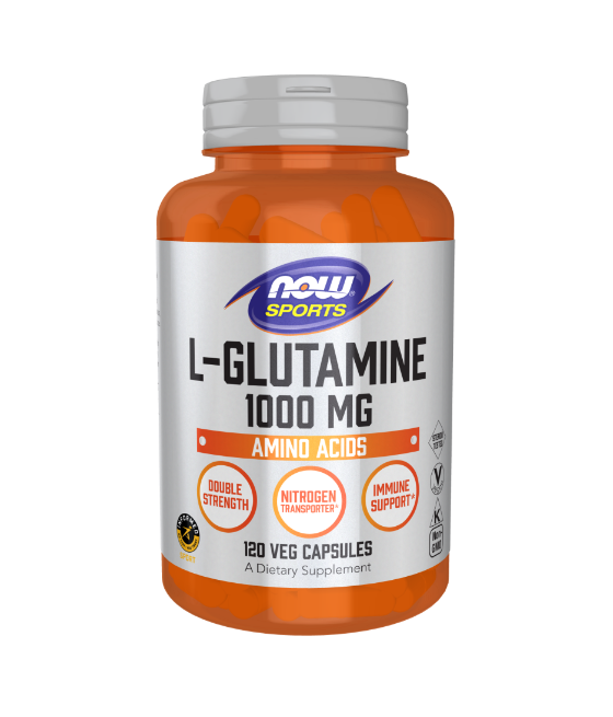 NOW L-Glutamine, 1000mg - 120 веган капсул