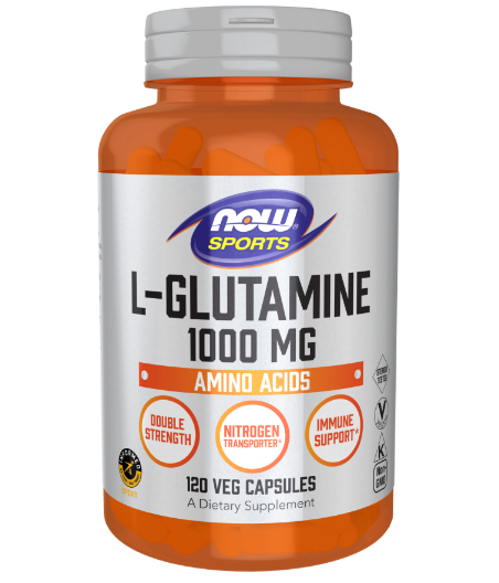 NOW L-Glutamine, 1000mg - 120 веган капсул