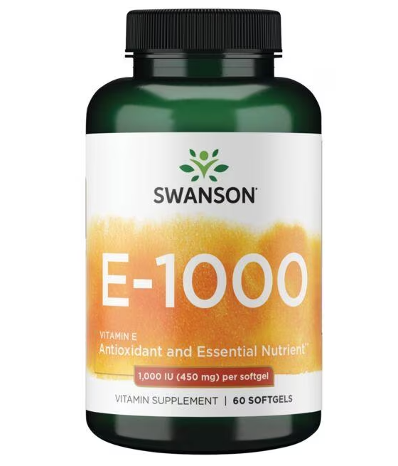 Swanson	Vitamin E, 1000 IU - 60 softgels