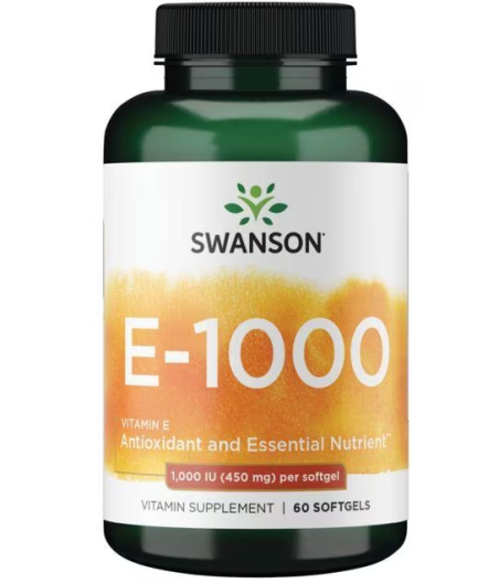 Swanson	Vitamin E, 1000 IU - 60 softgels