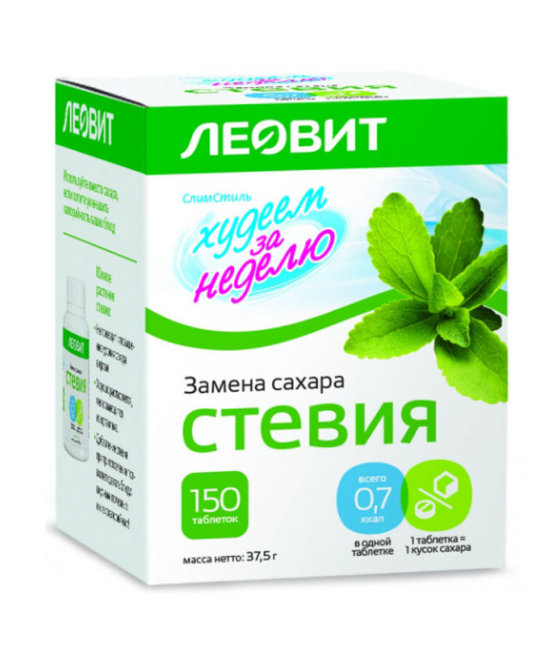 SUHKRUASENDAJA STEEVIA TABLETID N150 37,5G LEOVIT