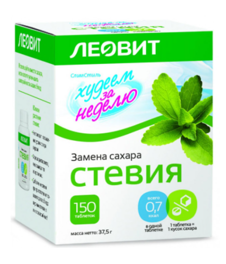 SUHKRUASENDAJA STEEVIA TABLETID N150 37,5G LEOVIT