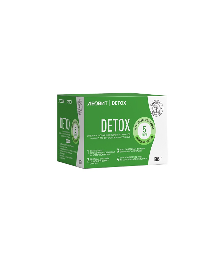 Леовит Detox Программа питания на 5 дней 1 уп 585гр – low-calorie product from ICONFIT, buy in Bombbar