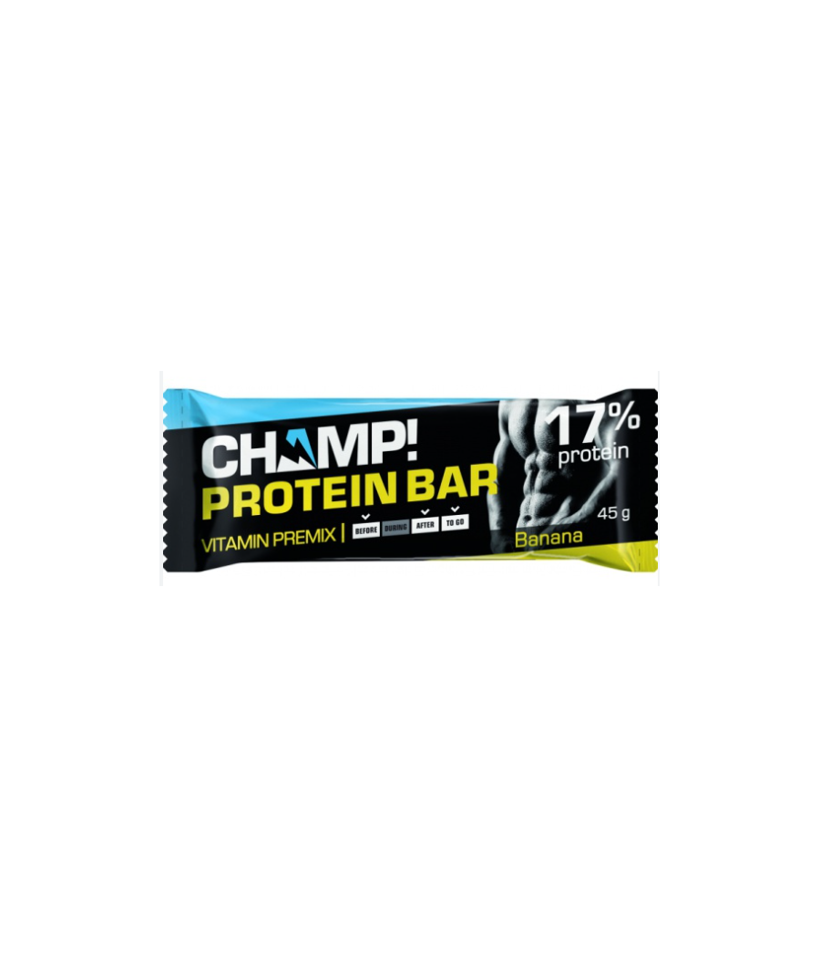 Батончик банановый «Леовит Champ» - Протеиновый, 45 г – low-calorie product from ЛЕОВИТ, buy in Bombbar