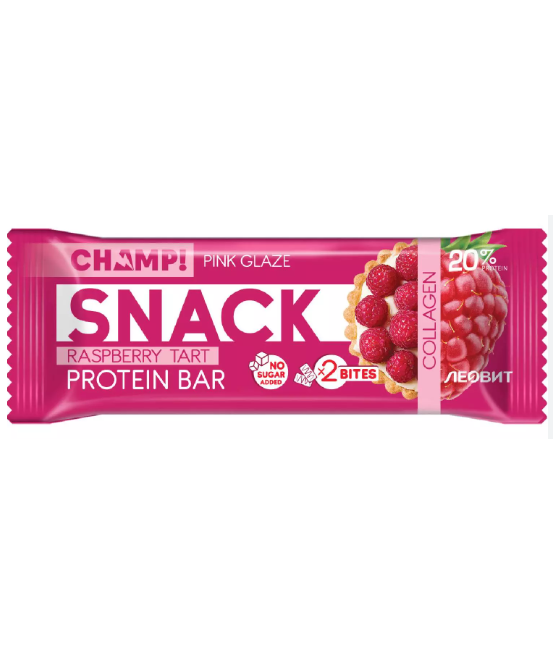 Protein Bar Champ! Snack "Raspberry Tart", 40g - Леовит