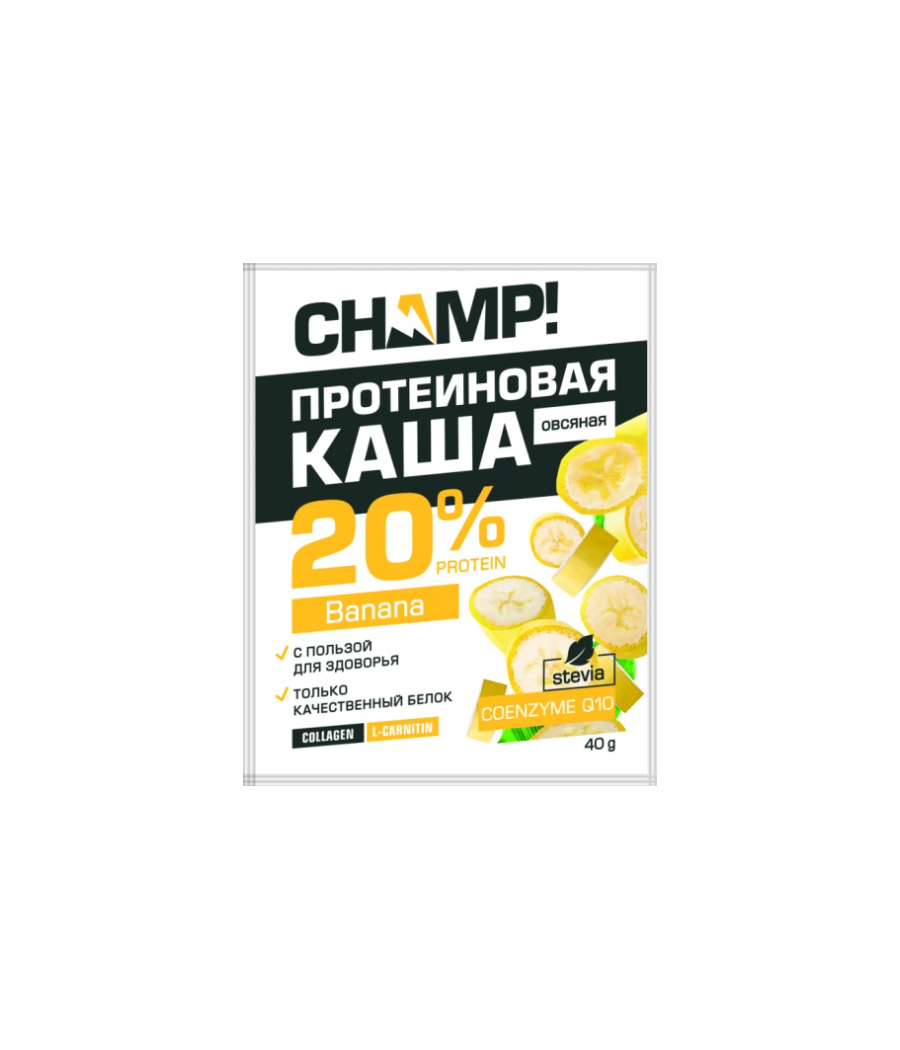 Каша протеиновая овсяная Банановая с коэнзимом Q10. Пакет 40 г – low-calorie product from ЛЕОВИТ, buy in Bombbar