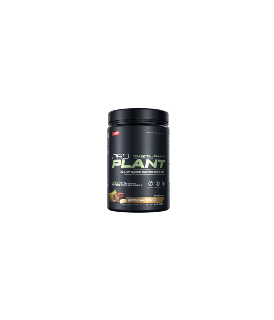 PRO PLANT Planted-Based Protein Isolate, 900g, Banana Bread – низкокалорийный продукт от VAST, купить в Bombbar