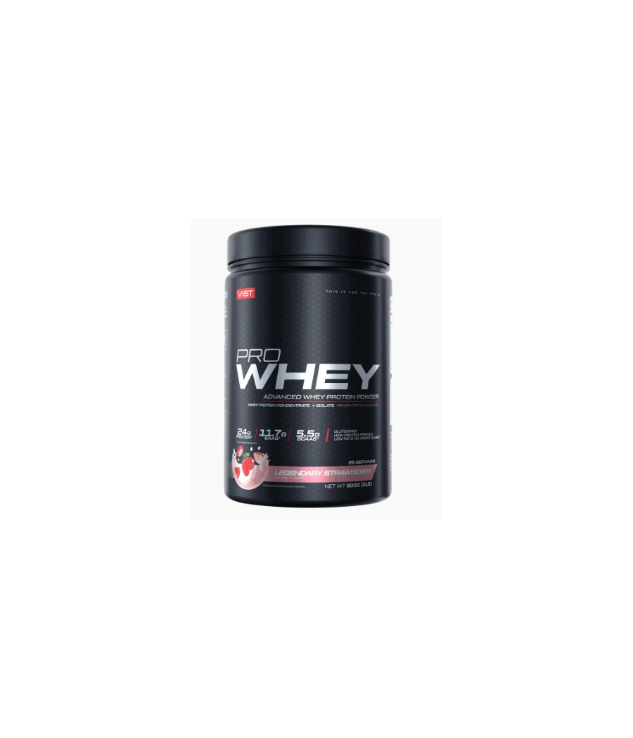 VAST PRO WHEY, 900g Dose, Strawberries and Cream – низкокалорийный продукт от VAST, купить в Bombbar