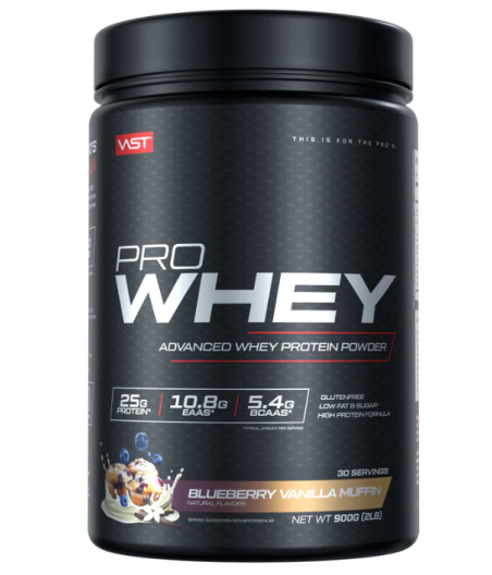 PRO WHEY mustika-vanilli muffin "VAST", 900 g