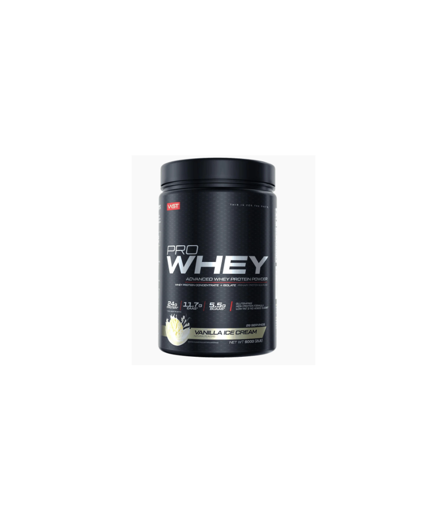 VAST PRO WHEY, 900g Dose, Vanilla Ice Cream – низкокалорийный продукт от VAST, купить в Bombbar