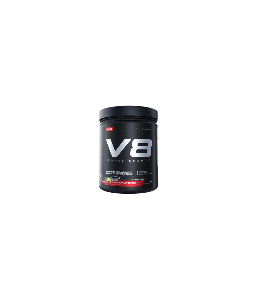 V8 Total Energy, 20 Portionen, Cherry Limeade – низкокалорийный продукт от VAST, купить в Bombbar