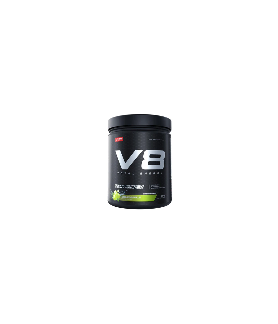 V8 Total Energy, 20 Portionen, Sour Apple – низкокалорийный продукт от VAST, купить в Bombbar