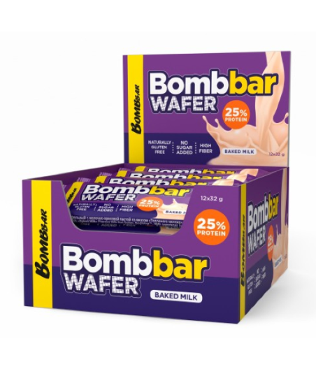 BOMBBAR Wafer Bar "Baked Milk", 32 g