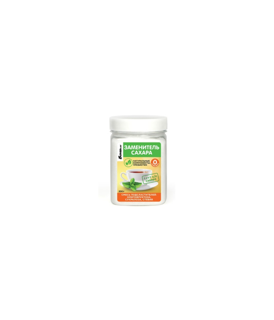 Sugar substitute (oligofructose, sucralose, stevia), 200 g - BOMBBAR – low-calorie product from Bombbar, buy in Bombbar