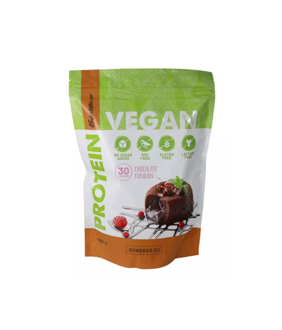 Vegan Protein Cocktail "Chocolate Fondant", 900 g - BOMBBAR