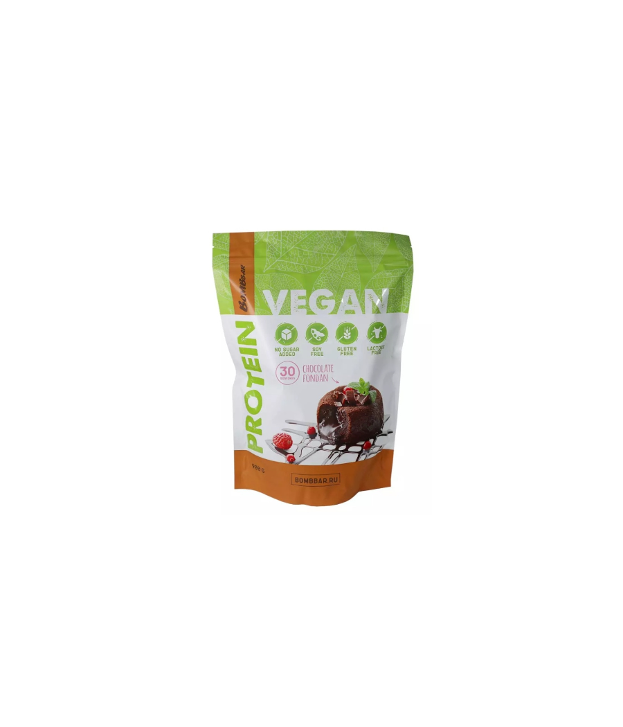 Vegan Protein Cocktail "Chocolate Fondant", 900 g - BOMBBAR – low-calorie product from Bombbar, buy in Bombbar