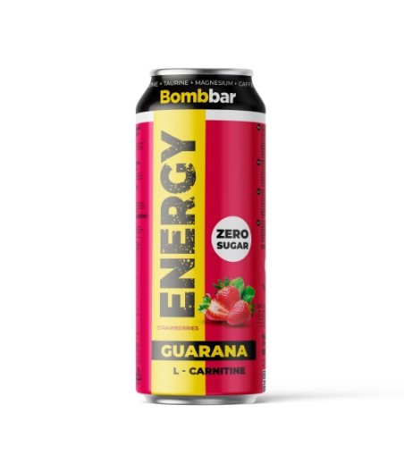 Energiajoog Guarana L-Karnitiin "Maasikas-Metsmaasikas", 500 ml - BOMBBAR