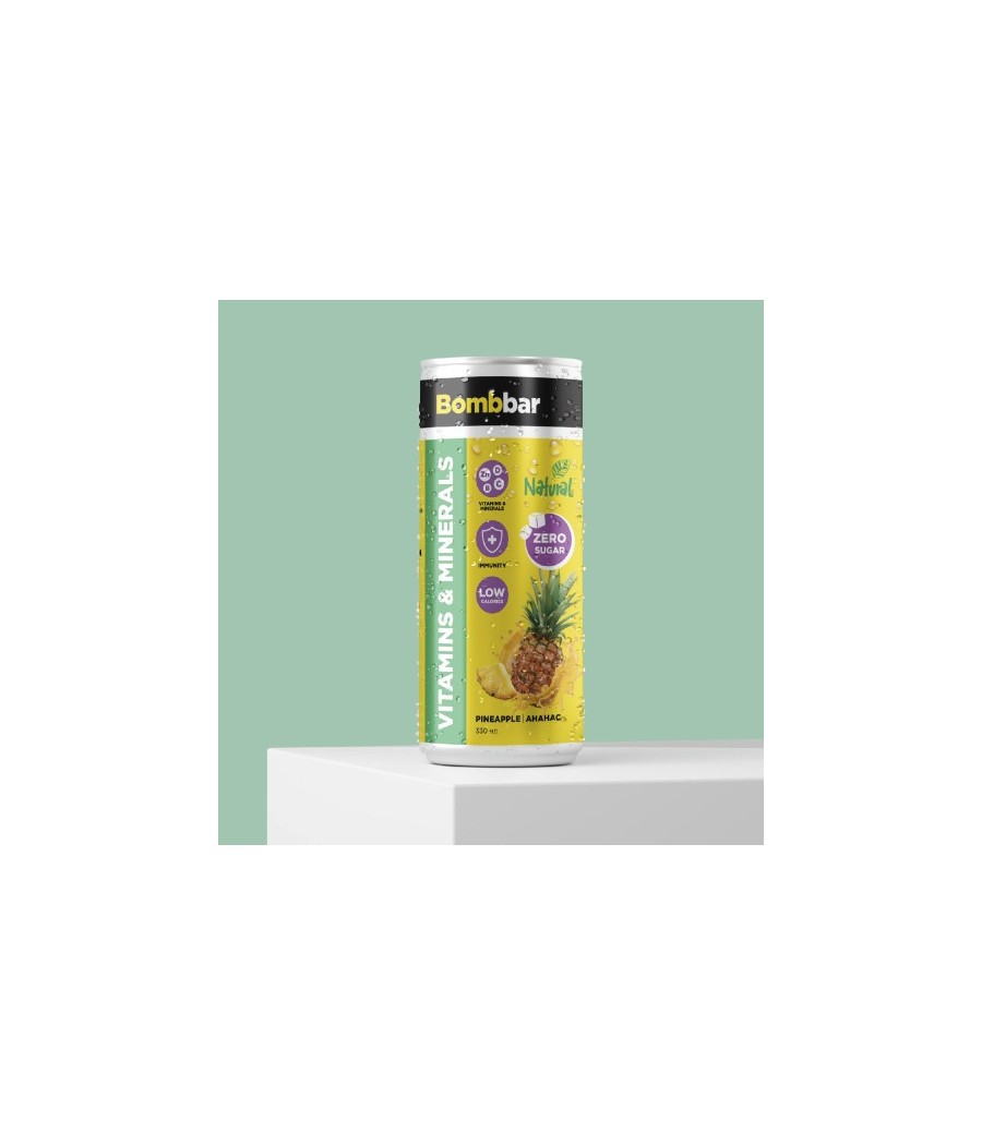 Lemonade with vitamins "Pineapple" Sugar-Free, 330 ml - BOMBBAR – low-calorie product from Bombbar, buy in Bombbar