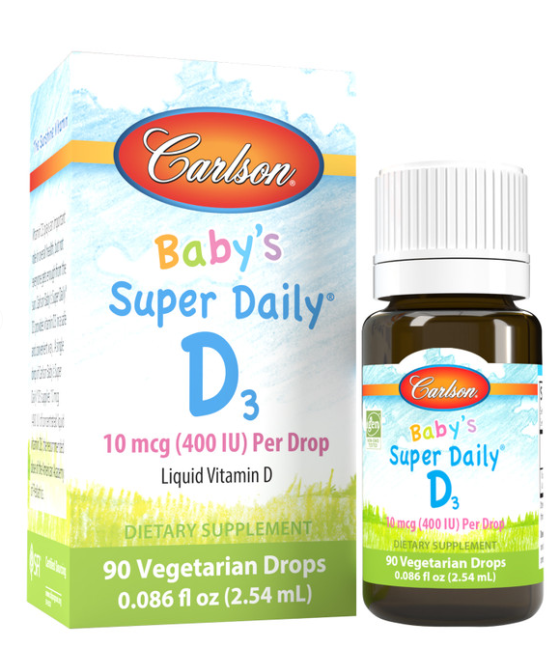 Vitamin D Baby's Super Daily D3, 400 IU, 10 ml, Carlson