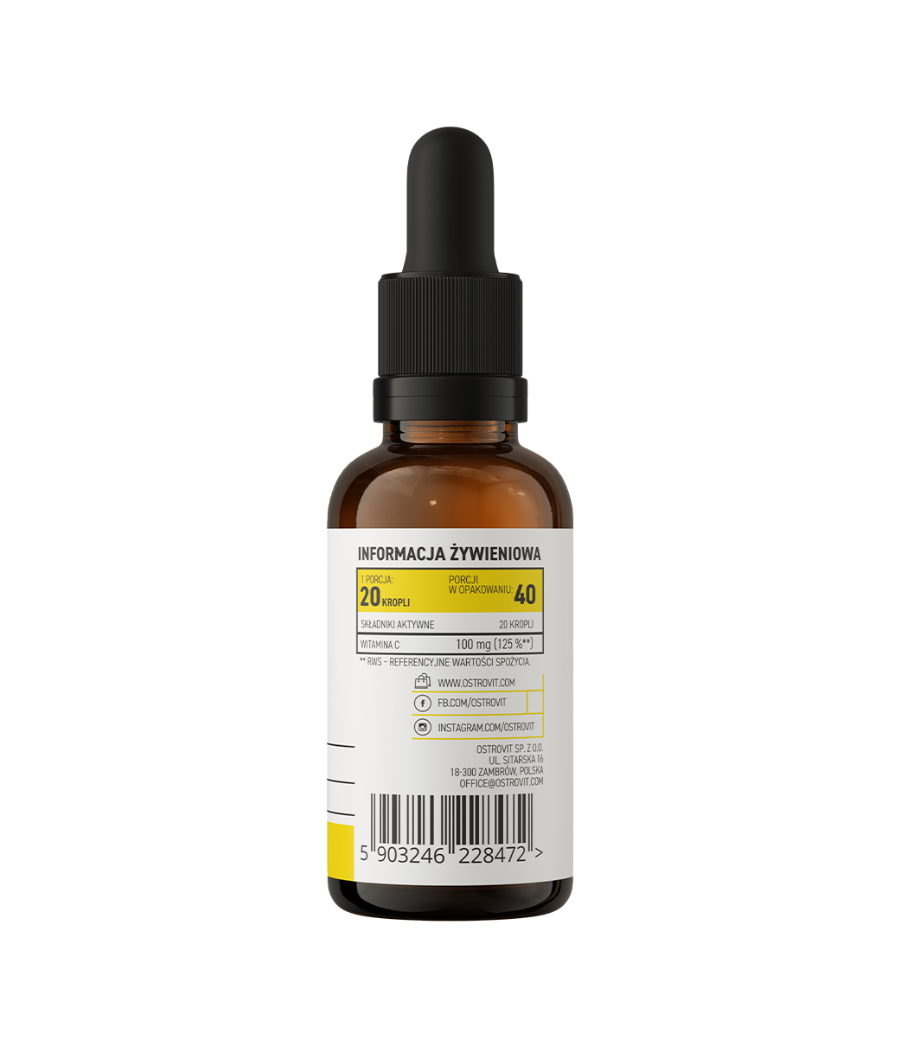 OSTROVIT C-vitamiini tilgad - 30 ml – madala kalorsusega toode firmalt Ostrovit, osta Bombbar-ist