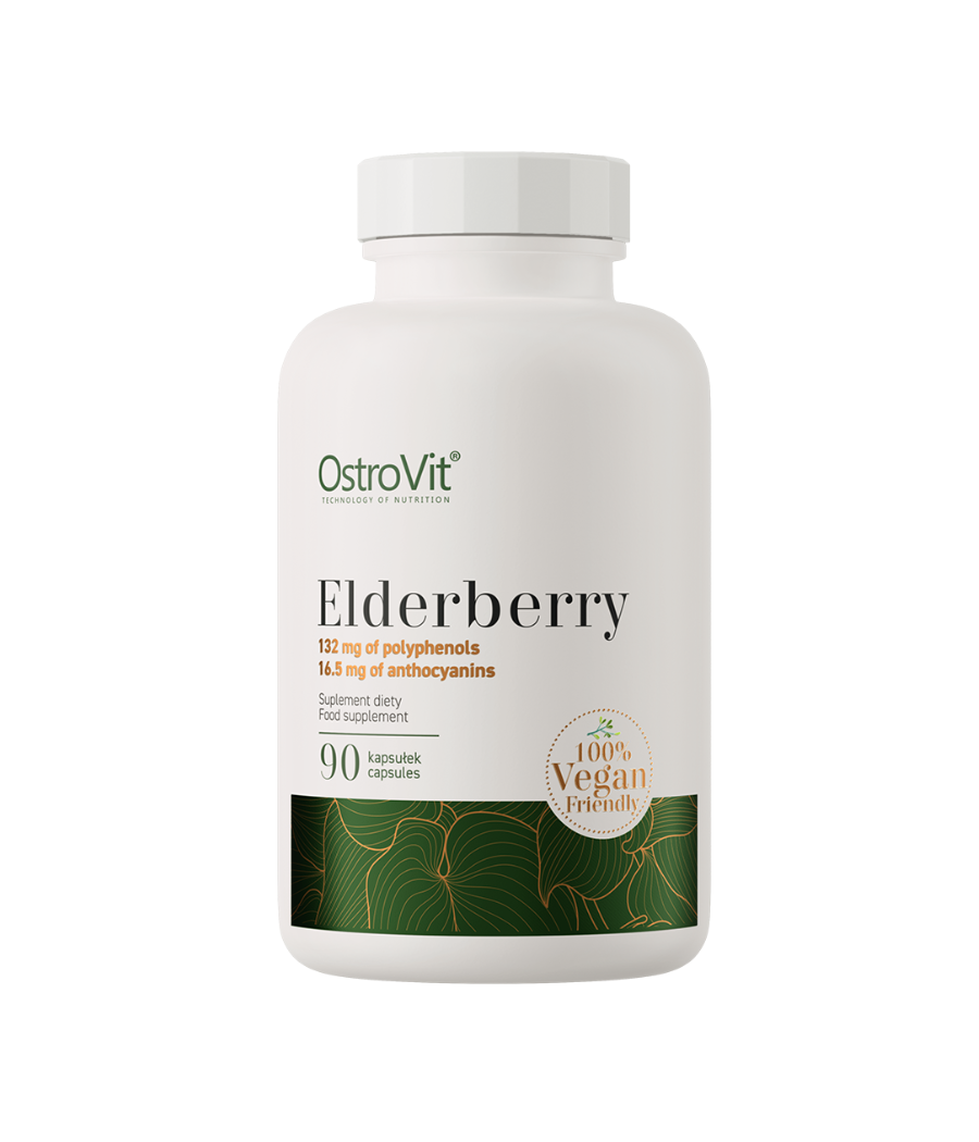 OSTROVIT Elderberry VEGE 90 capsules – low-calorie product from Ostrovit, buy in Bombbar