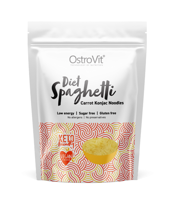 OSTROVIT Diet Spaghetti Carrot Konjac Noodles, 400 g