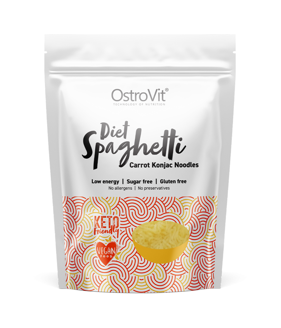 OSTROVIT Diet Spaghetti Carrot Konjac Noodles, 400 g – low-calorie product from Ostrovit, buy in Bombbar