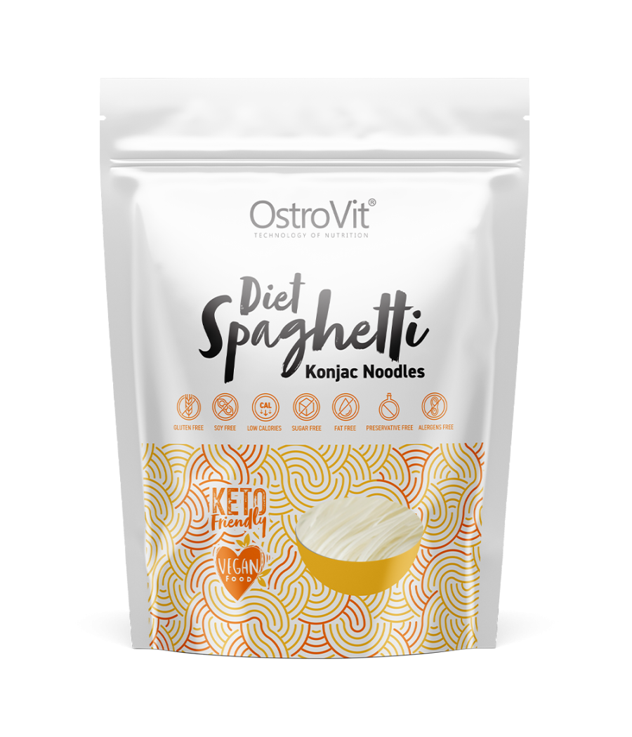 OSTROVIT Diet Spaghetti Konjac Noodles, 400 g – low-calorie product from Ostrovit, buy in Bombbar