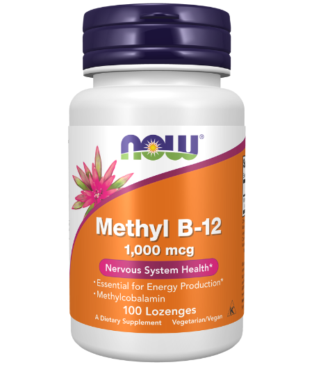 NOW Methyl B-12, 1000mcg - 100 pastille kapslit