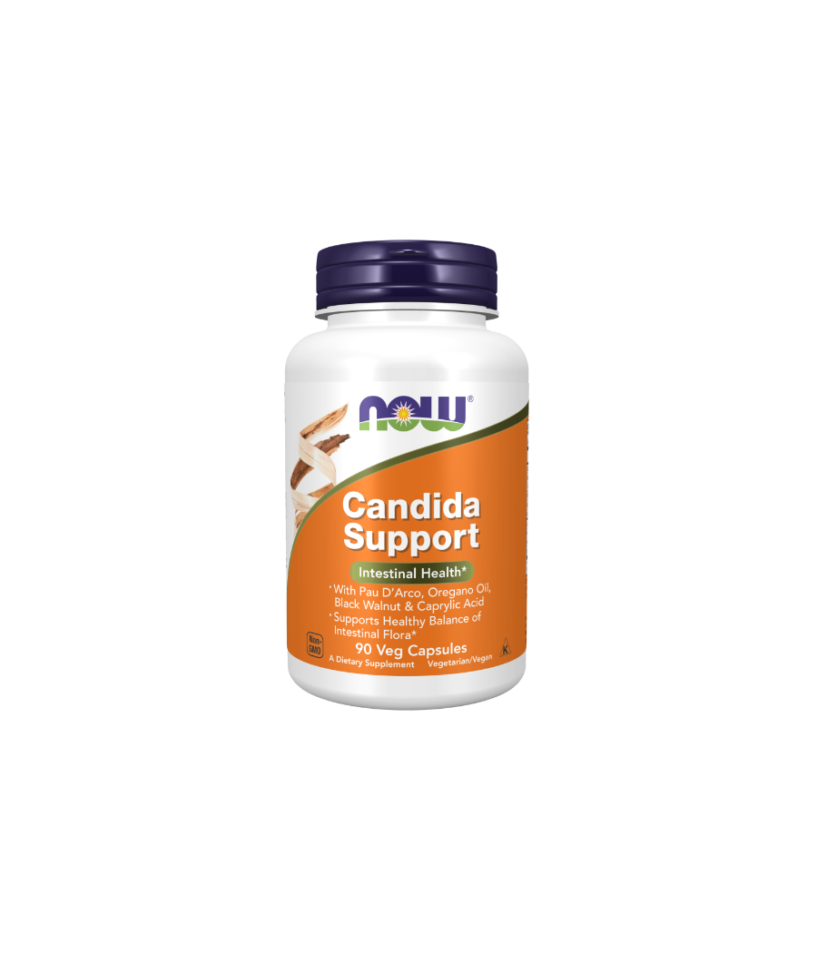 NOW Candida Support - 90 веган капсул – низкокалорийный продукт от NOW, купить в Bombbar