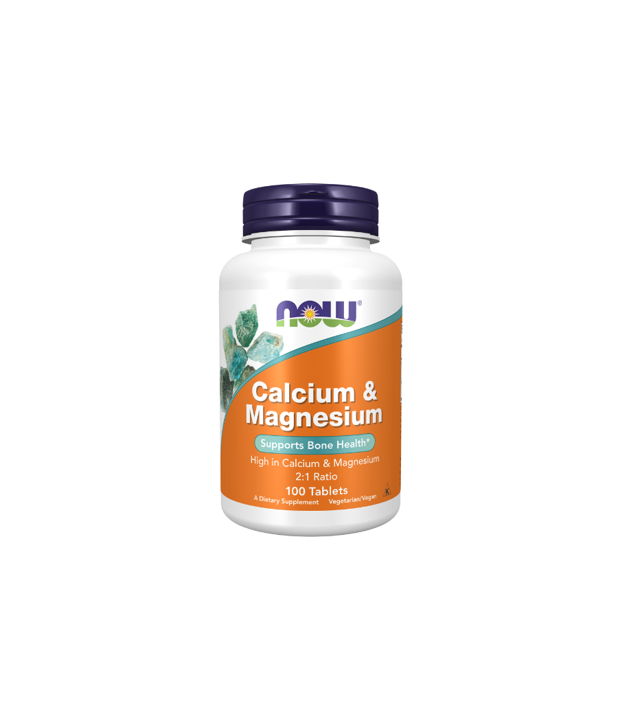 NOW  Calcium & Magnesium - 100 tabletti – madala kalorsusega toode firmalt NOW, osta Bombbar-ist