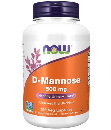 NOW D-Mannose, 500mg - 120 vegan capslit