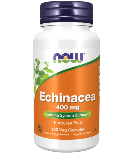 NOW FOODS Echinacea, 400mg - 100 vegan capsules