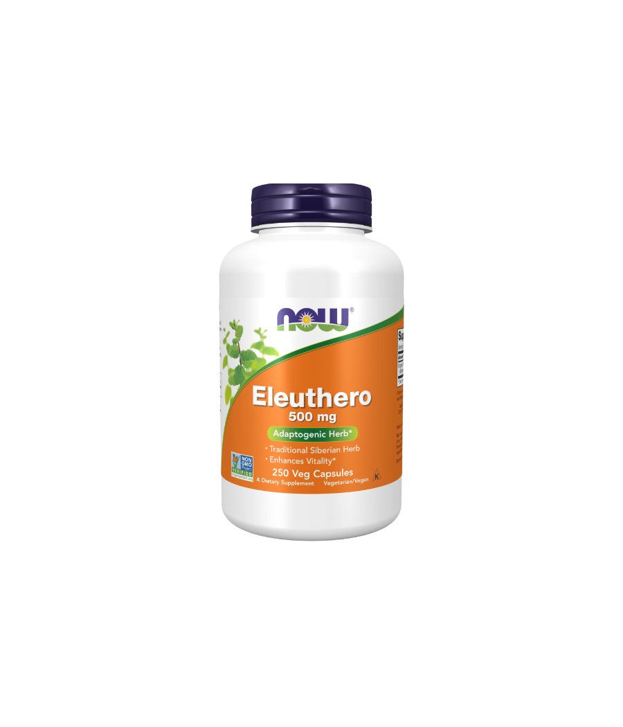 NOW FOODS Eleuthero, 500mg - 250 vegan capsules – low-calorie product from NOW, buy in Bombbar