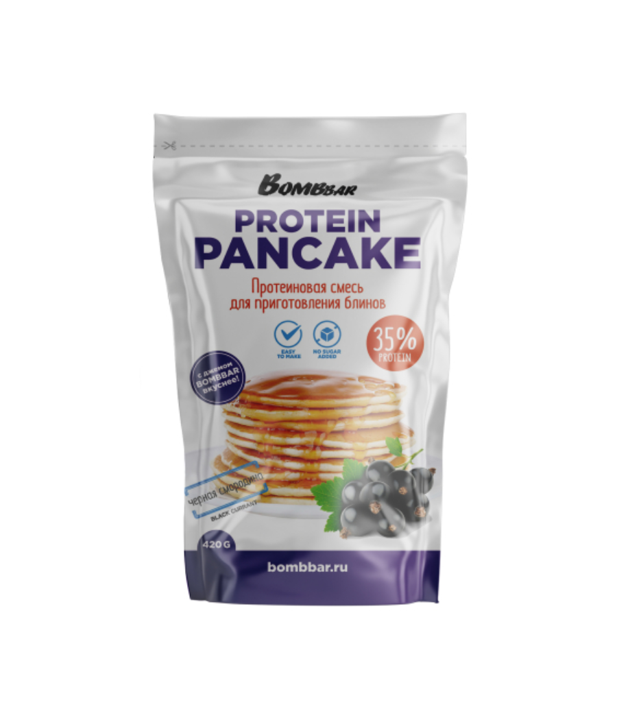 BOMBBAR Pancake mix "Blackcurrant", 420 gr – low-calorie product from Bombbar, buy in Bombbar